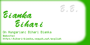 bianka bihari business card